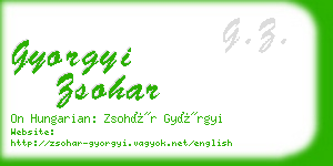 gyorgyi zsohar business card